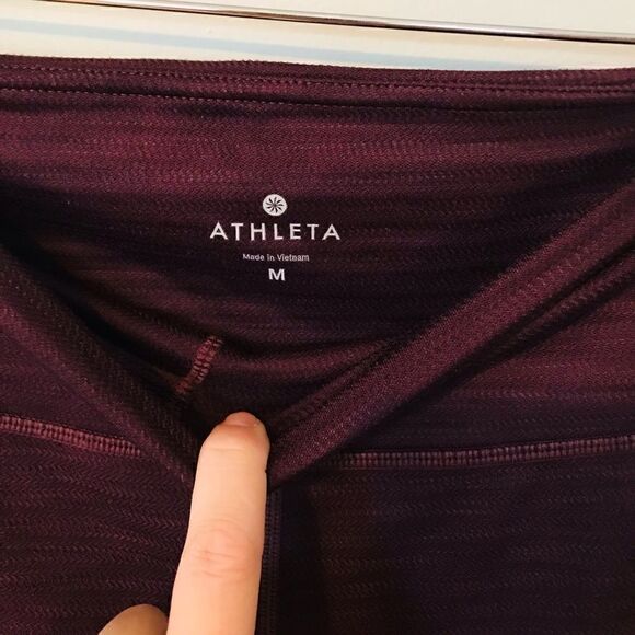 Athleta | plum colored cropped leggings - Picture 4 of 7